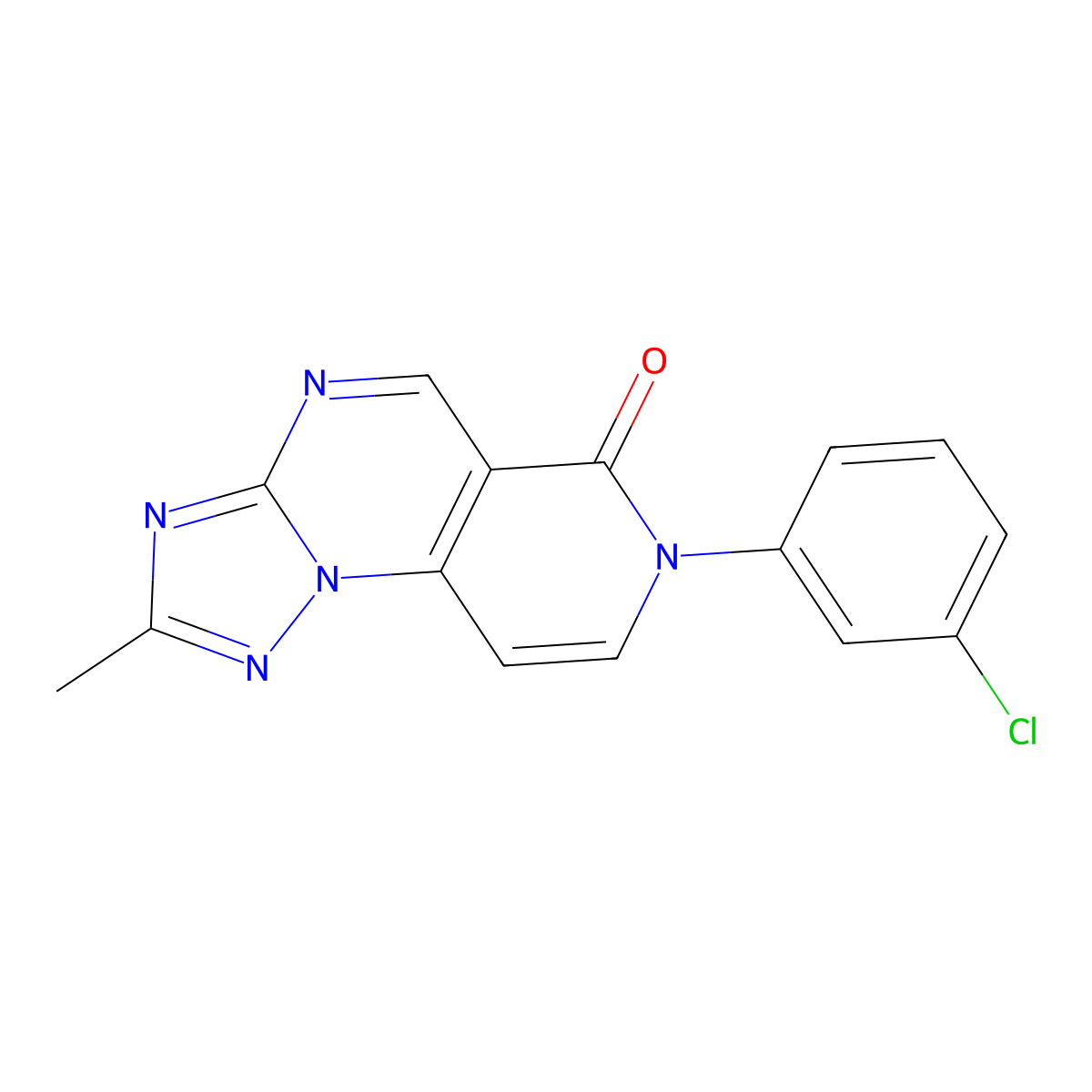 7-(3-chlorophenyl)-2-methylpyrido[3,4-e][1,2,4]triazolo[1,5-a]pyrimidin-6(7H)-one molecular structure, CAS 1087658-10-3