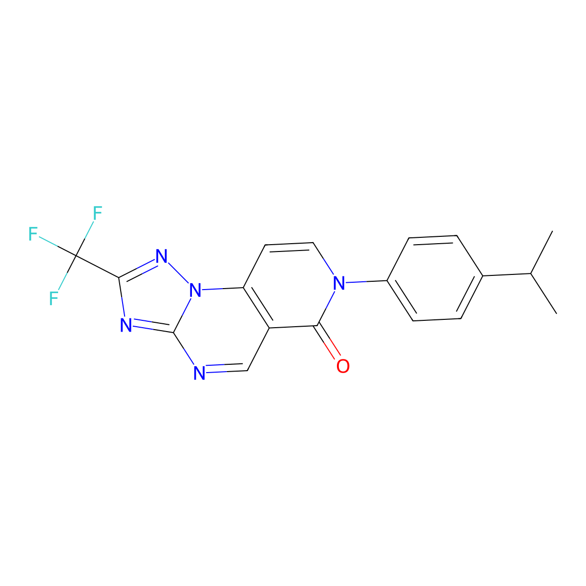 7-(4-isopropylphenyl)-2-(trifluoromethyl)pyrido[3,4-e][1,2,4]triazolo[1,5-a]pyrimidin-6(7H)-one molecular structure, CAS 1087658-20-5