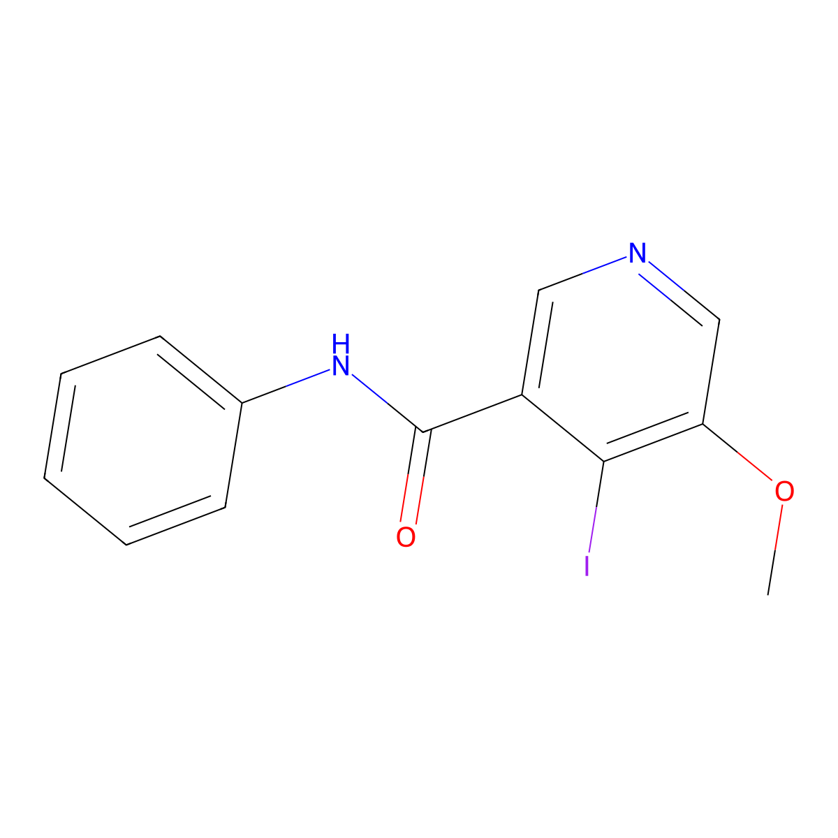 4-Iodo-5-methoxy-N-phenylnicotinamide molecular structure, CAS 1087659-16-2