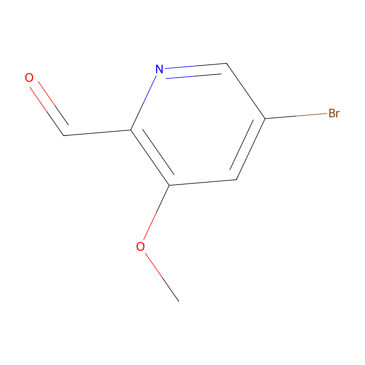 5-Bromo-3-methoxypicolinaldehyde molecular structure, CAS 1087659-24-2