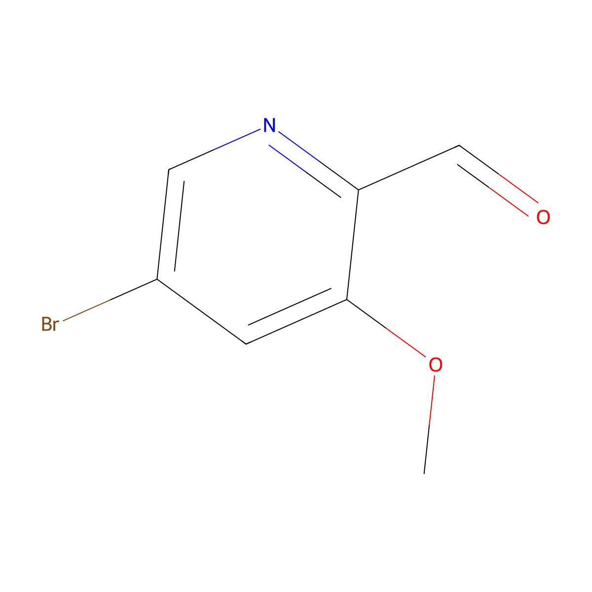 5-Bromo-3-methoxypicolinaldehyde molecular structure, CAS 1087659-24-2