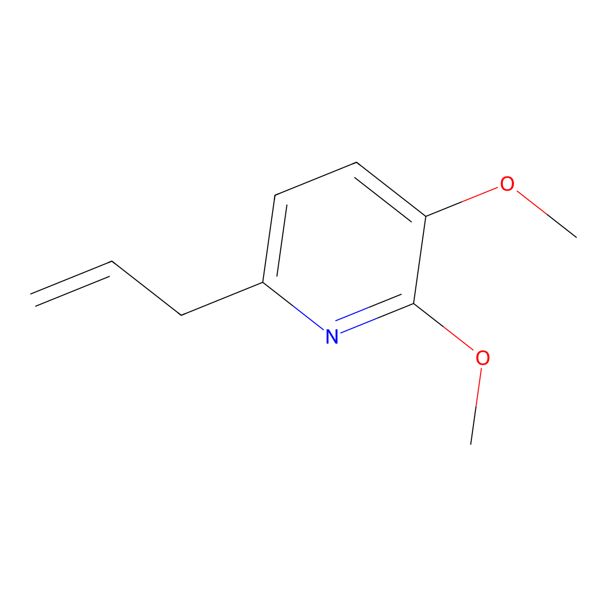 6-Allyl-2,3-dimethoxypyridine molecular structure, CAS 1087659-29-7