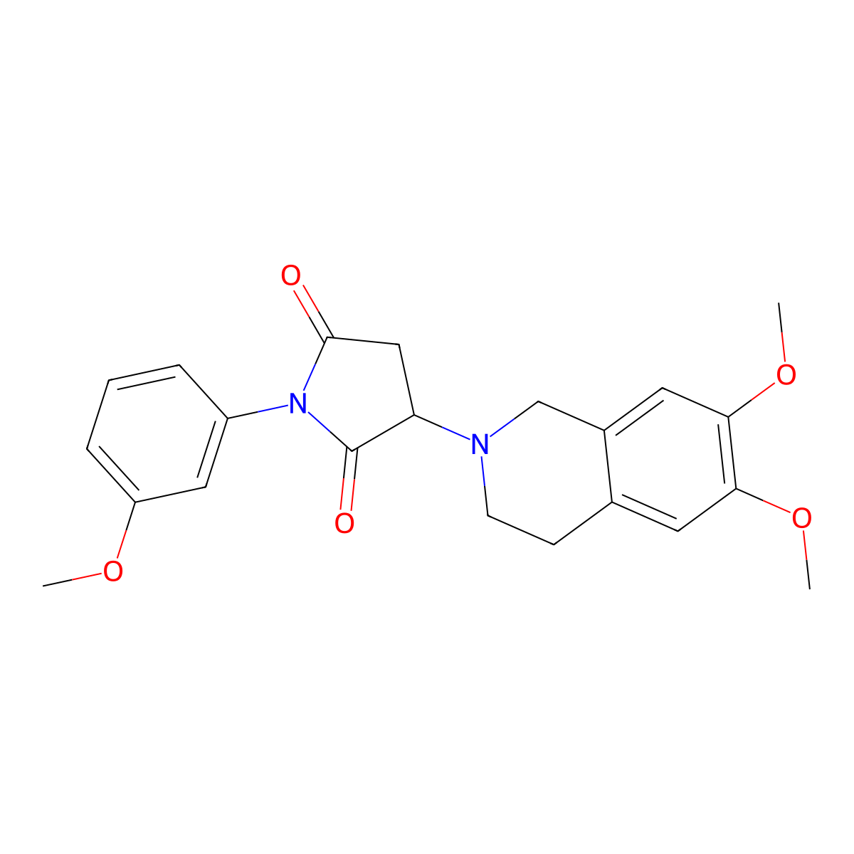 3-(6,7-dimethoxy-3,4-dihydroisoquinolin-2(1H)-yl)-1-(3-methoxyphenyl)pyrrolidine-2,5-dione molecular structure, CAS 1087659-78-6