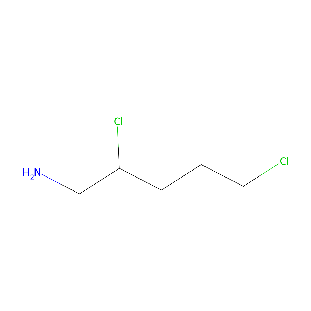 2,5-Dichloropentylamine molecular structure, CAS 108766-06-9