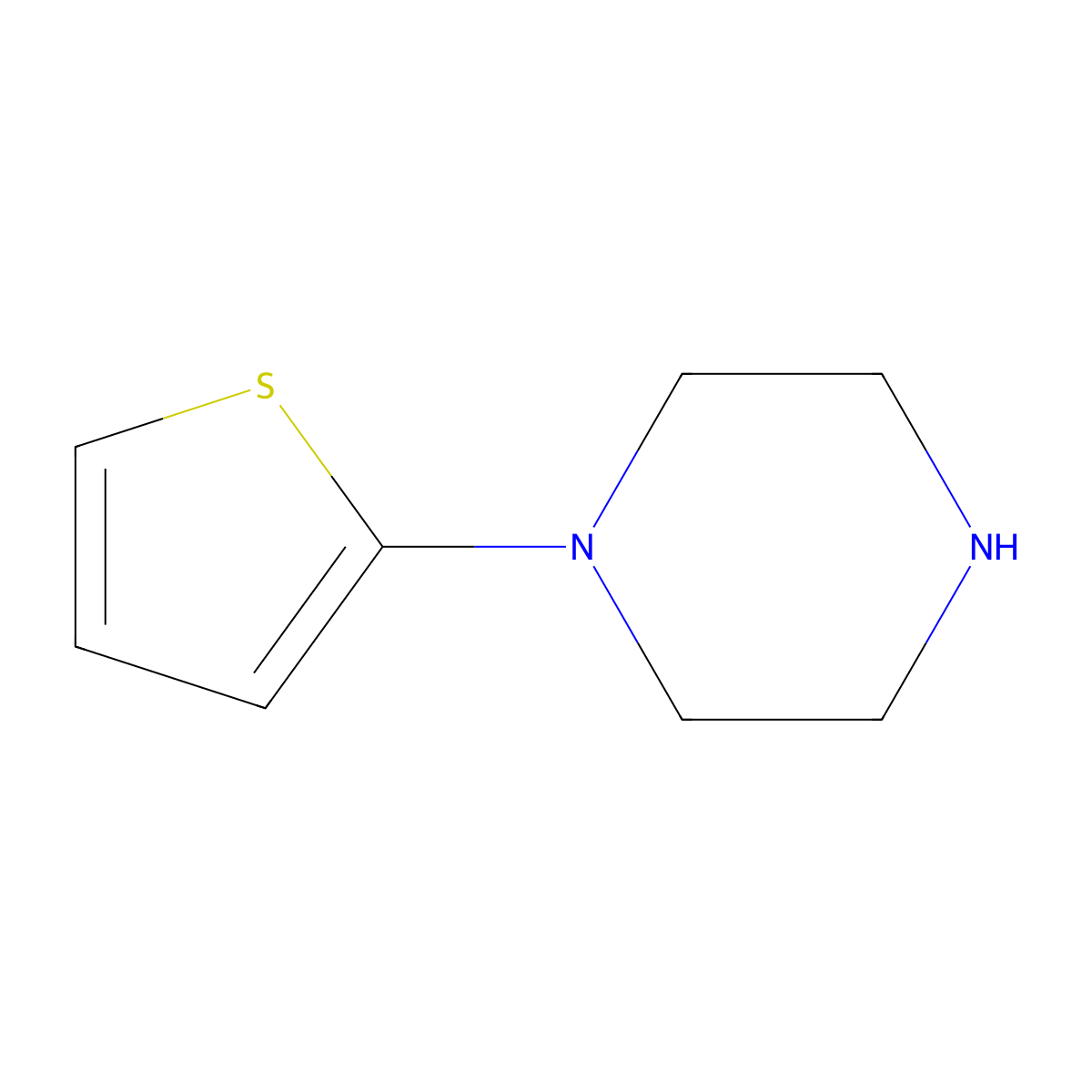 1-(Thiophen-2-yl)piperazine molecular structure, CAS 108768-19-0