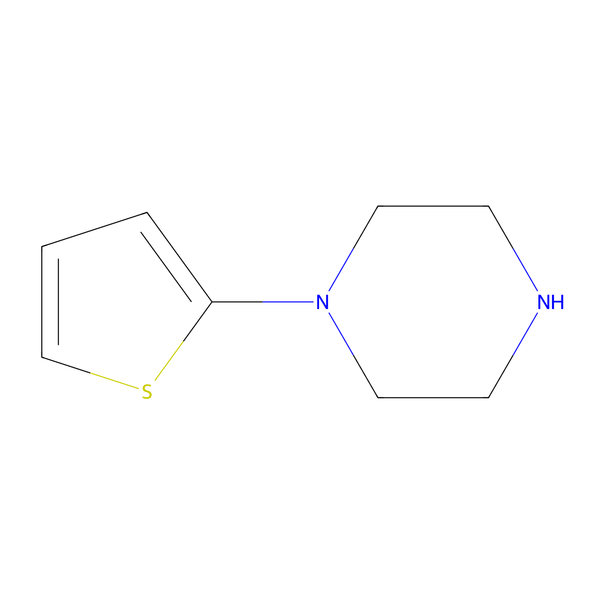 1-(Thiophen-2-yl)piperazine molecular structure, CAS 108768-19-0