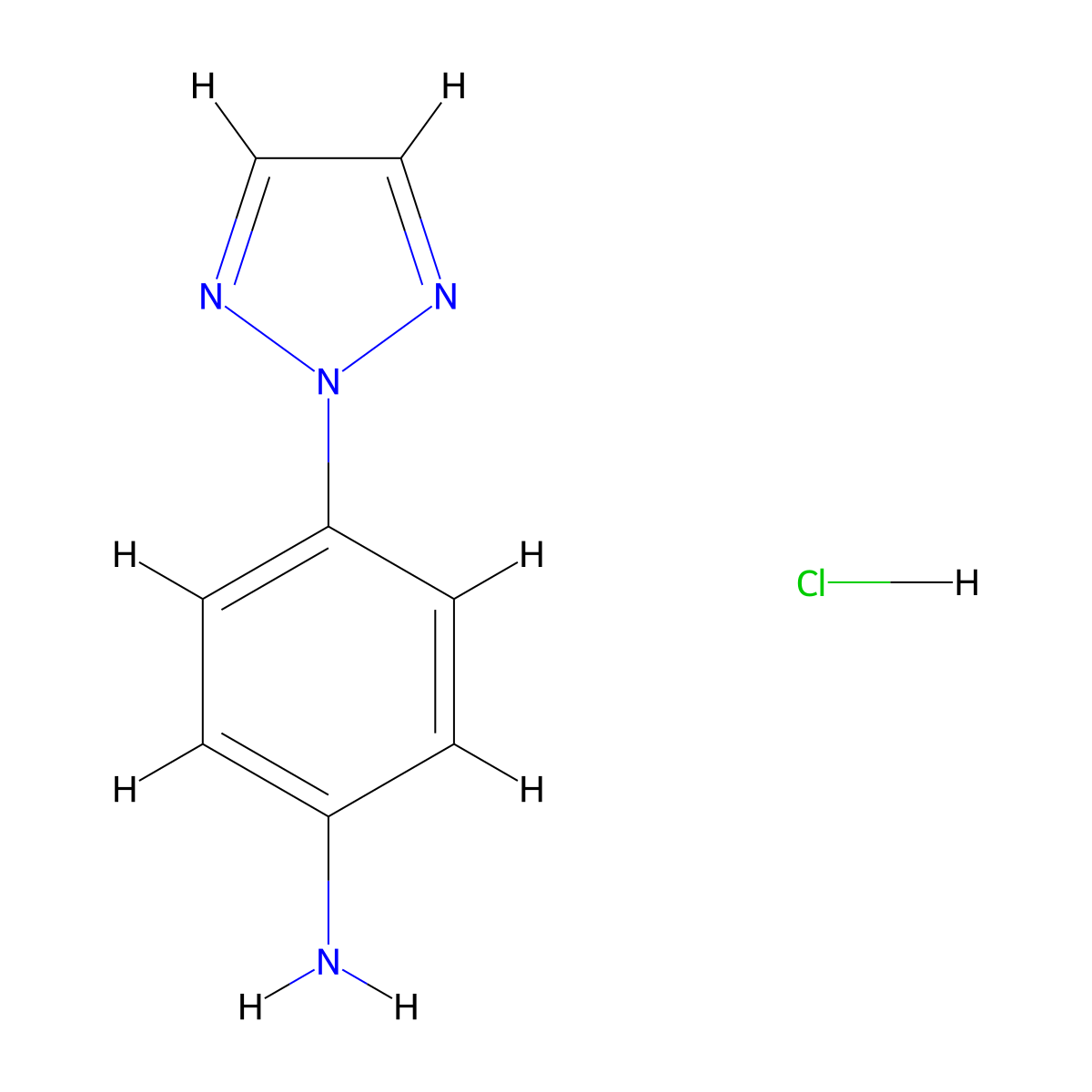 4-(2H-1,2,3-triazol-2-yl)aniline hydrochloride molecular structure, CAS 1087712-11-5