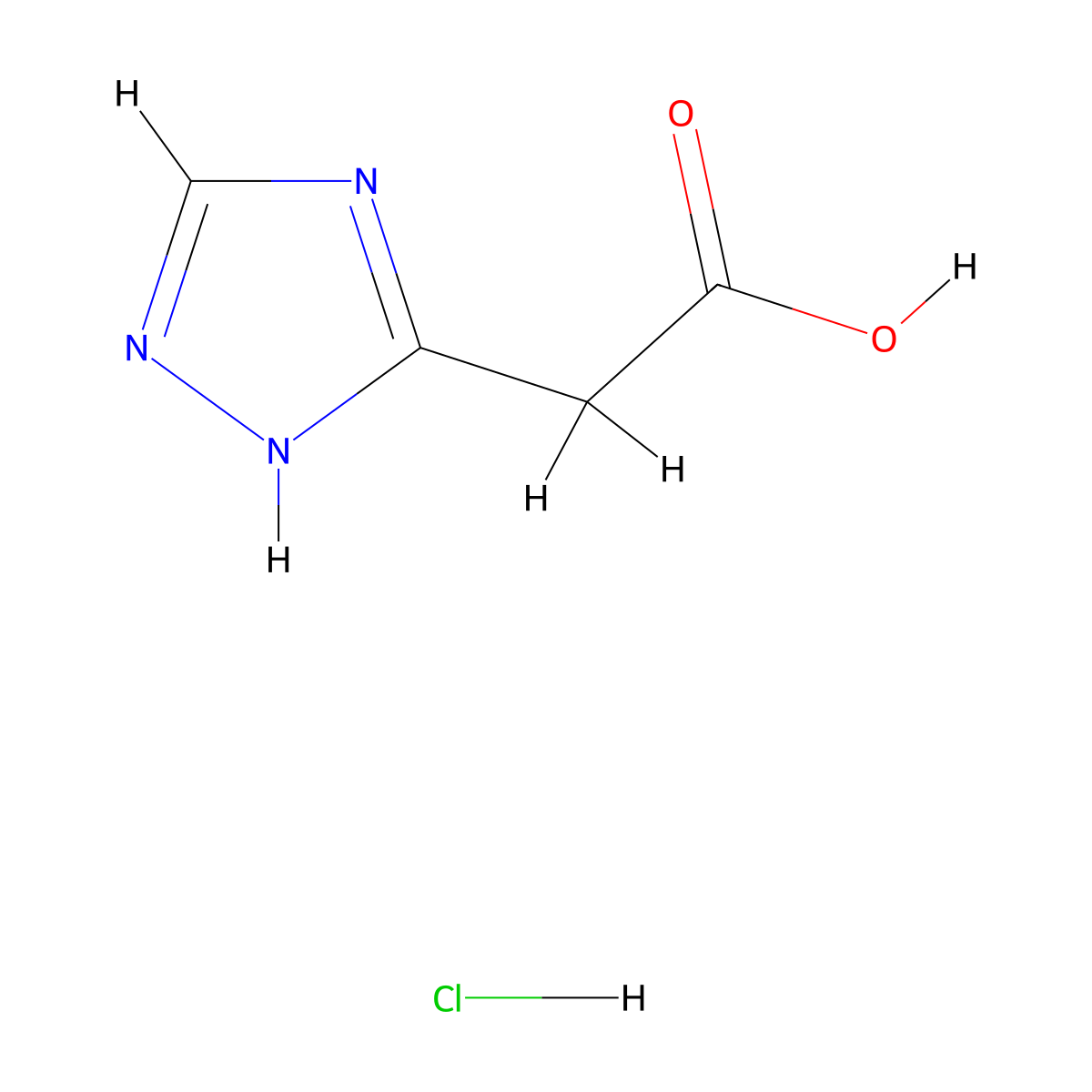 2-(1H-1,2,4-Triazol-5-yl)acetic acid hydrochloride molecular structure, CAS 1087714-25-7