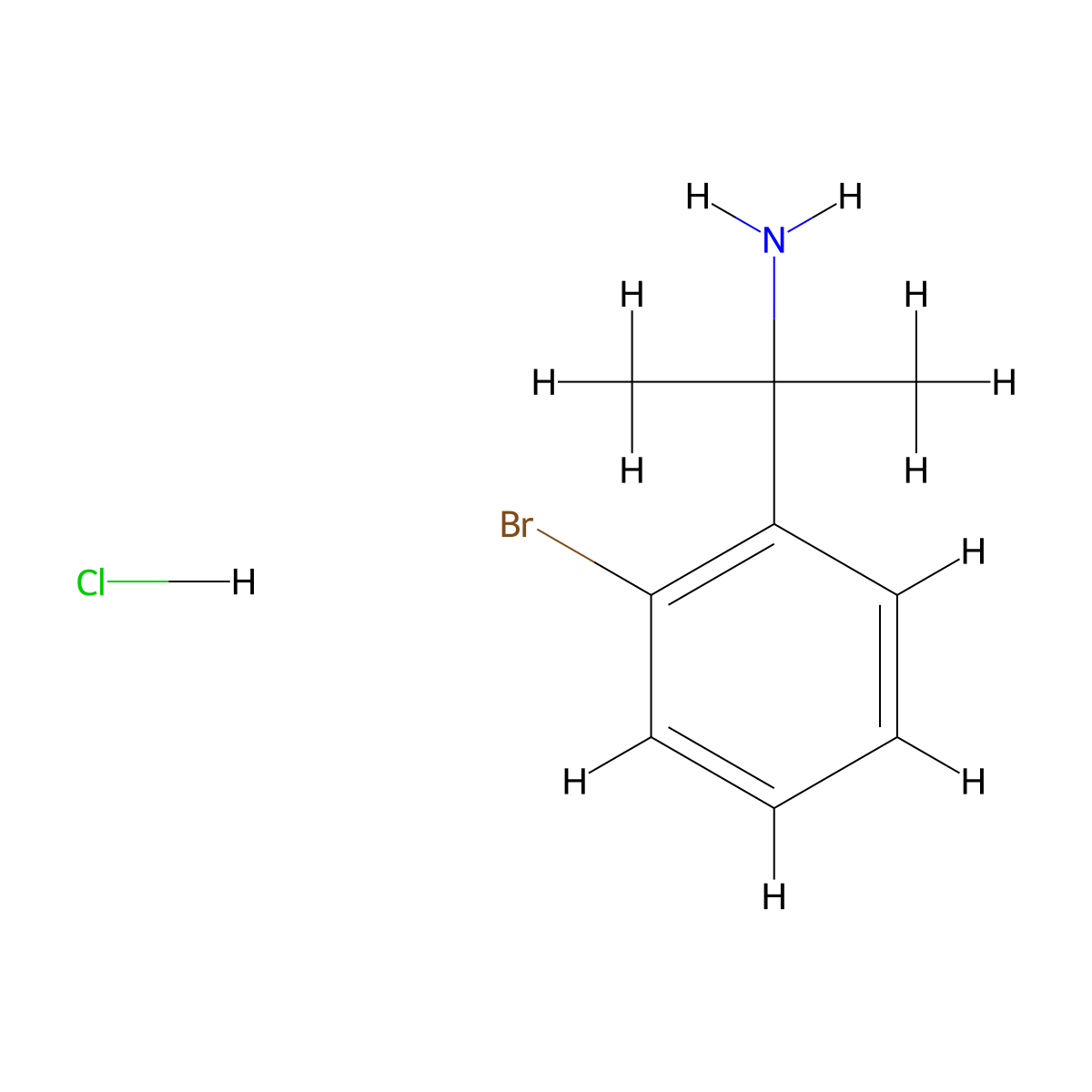 2-(2-Bromophenyl)propan-2-amine hydrochloride molecular structure, CAS 1087723-47-4