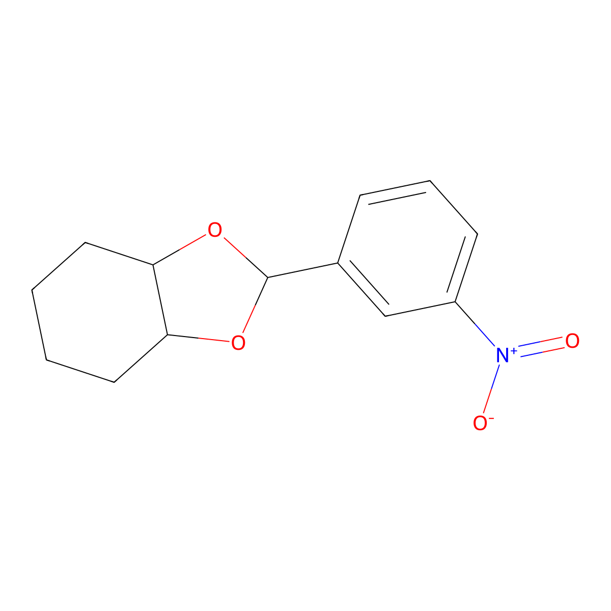 2-(3-Nitrophenyl)hexahydro-1,3-benzodioxole molecular structure, CAS 1087725-58-3