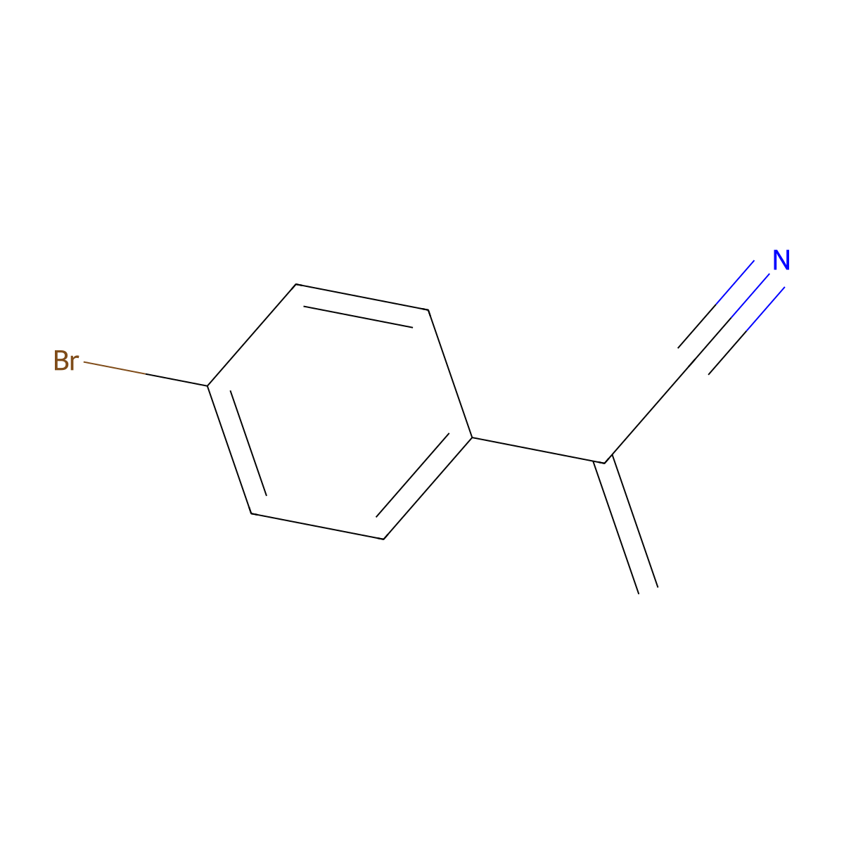 2-(4-Bromophenyl)acrylonitrile molecular structure, CAS 1087726-16-6