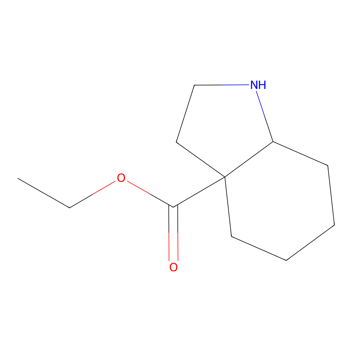 ethyl octahydro-1H-indole-3a-carboxylate molecular structure, CAS 1087728-29-7