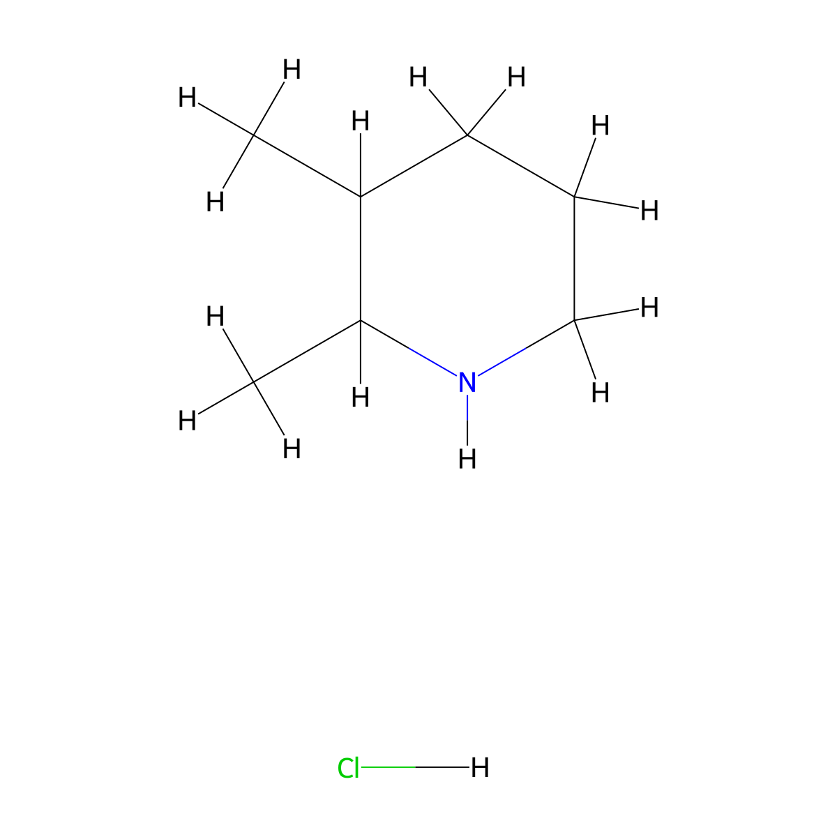 2,3-Dimethylpiperidine hydrochloride molecular structure, CAS 1087730-30-0