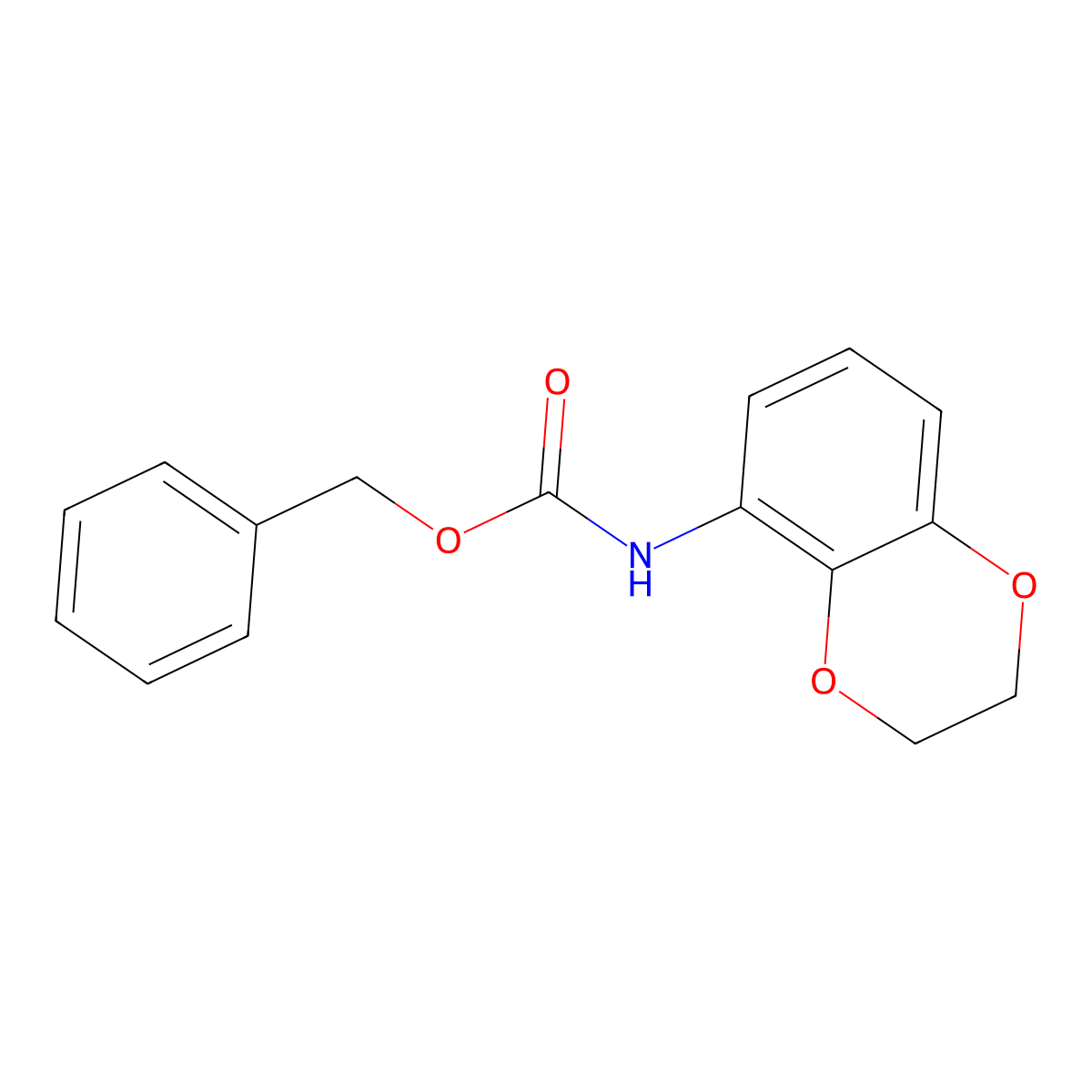 Benzyl (2,3-dihydrobenzo[b][1,4]dioxin-5-yl)carbamate molecular structure, CAS 1087735-08-7