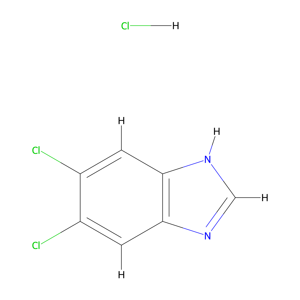 5,6-Dichlorobenzimidazole Hydrochloride molecular structure, CAS 1087737-96-9