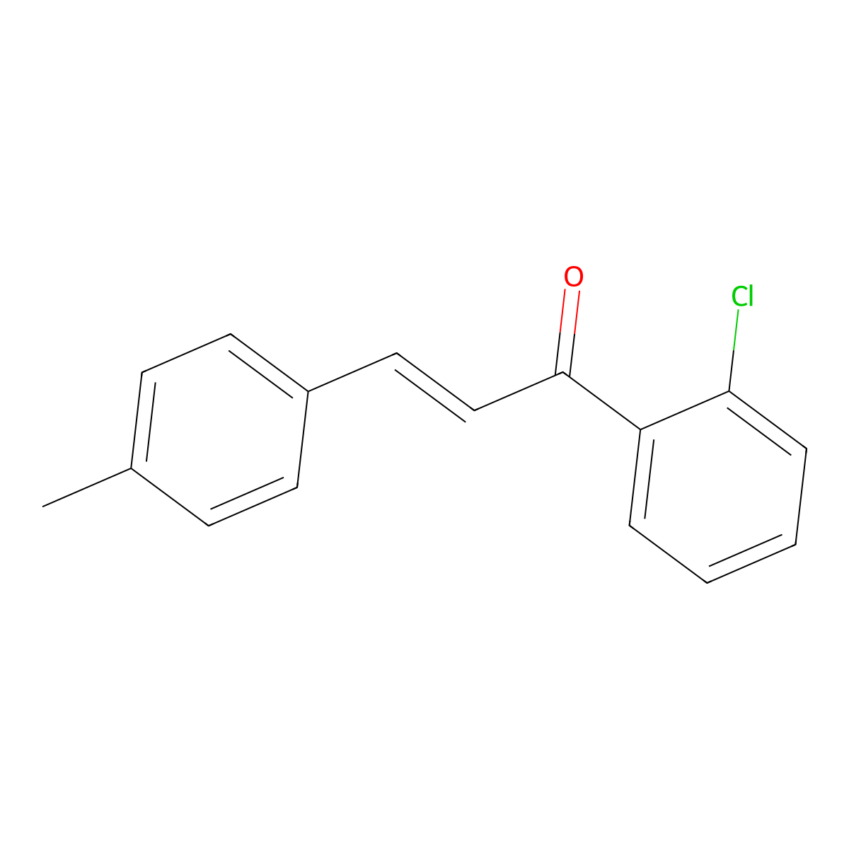1-(2-Chlorophenyl)-3-(4-methylphenyl)prop-2-en-1-one molecular structure, CAS 1087748-85-3