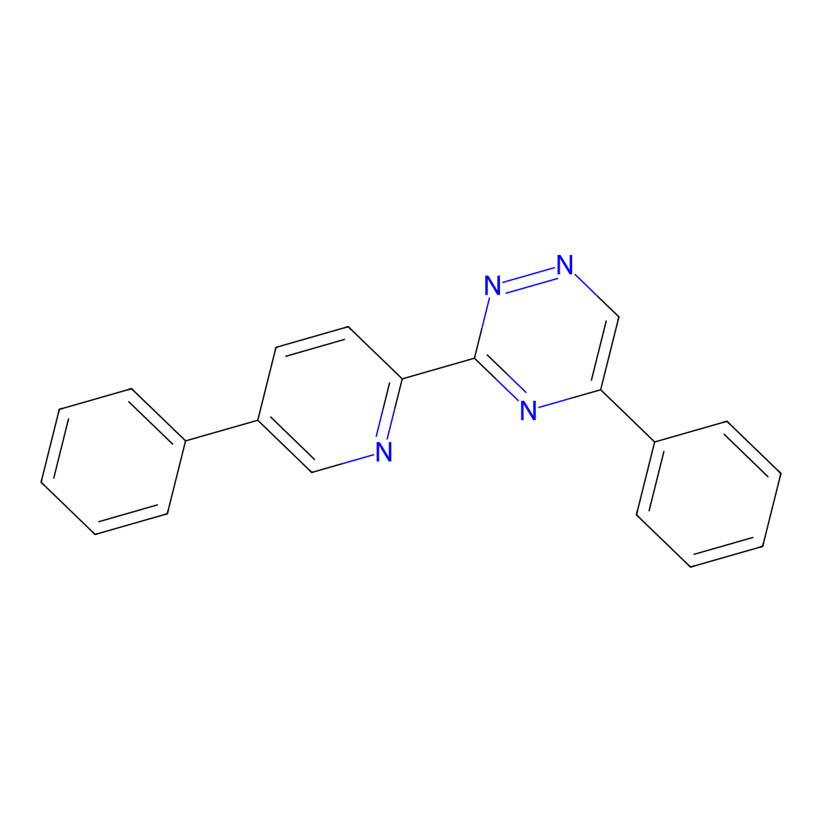 3-(5-Phenyl-2-pyridyl)-5-phenyl-1,2,4-triazine molecular structure, CAS 108775-05-9