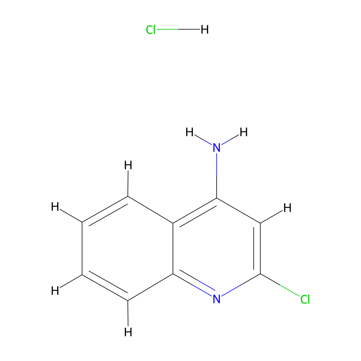 2-Chloroquinolin-4-amine hydrochloride molecular structure, CAS 1087751-28-7