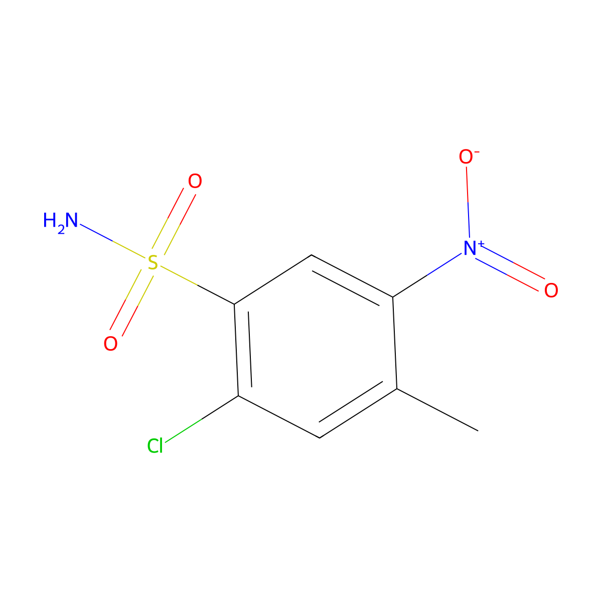 2-Chloro-4-methyl-5-nitrobenzene-1-sulfonamide molecular structure, CAS 1087752-52-0