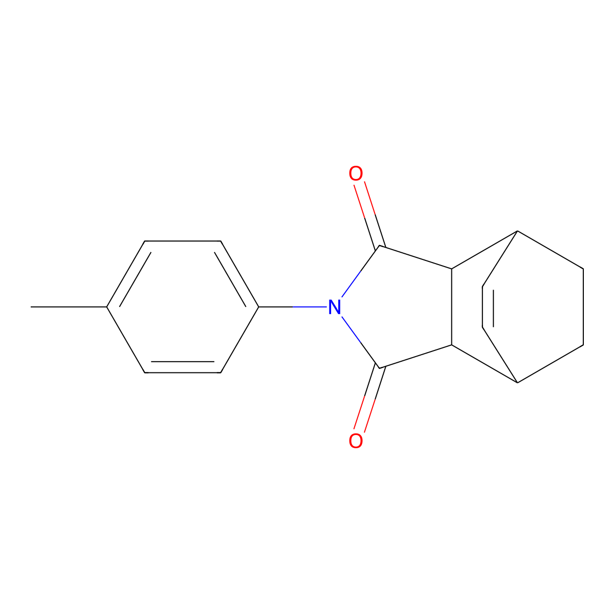 2-(4-methylphenyl)-3a,4,7,7a-tetrahydro-1H-4,7-ethanoisoindole-1,3(2H)-dione molecular structure, CAS 1087759-06-5