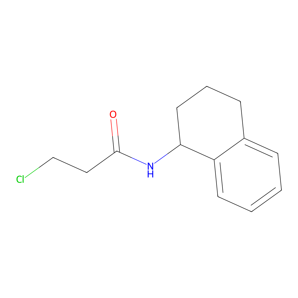 3-chloro-N-(1,2,3,4-tetrahydronaphthalen-1-yl)propanamide molecular structure, CAS 1087784-09-5