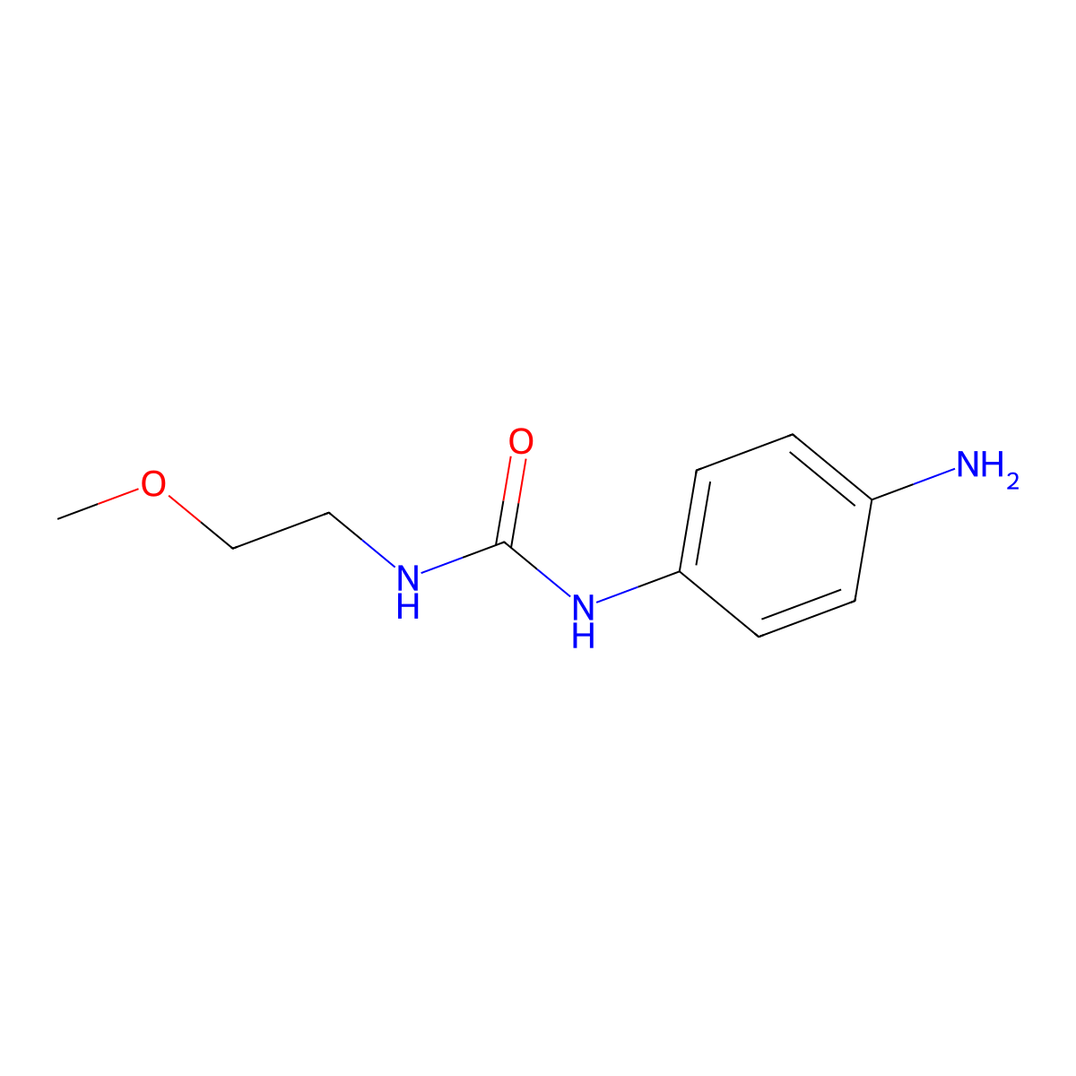 1-(4-Aminophenyl)-3-(2-methoxyethyl)urea molecular structure, CAS 1087784-17-5