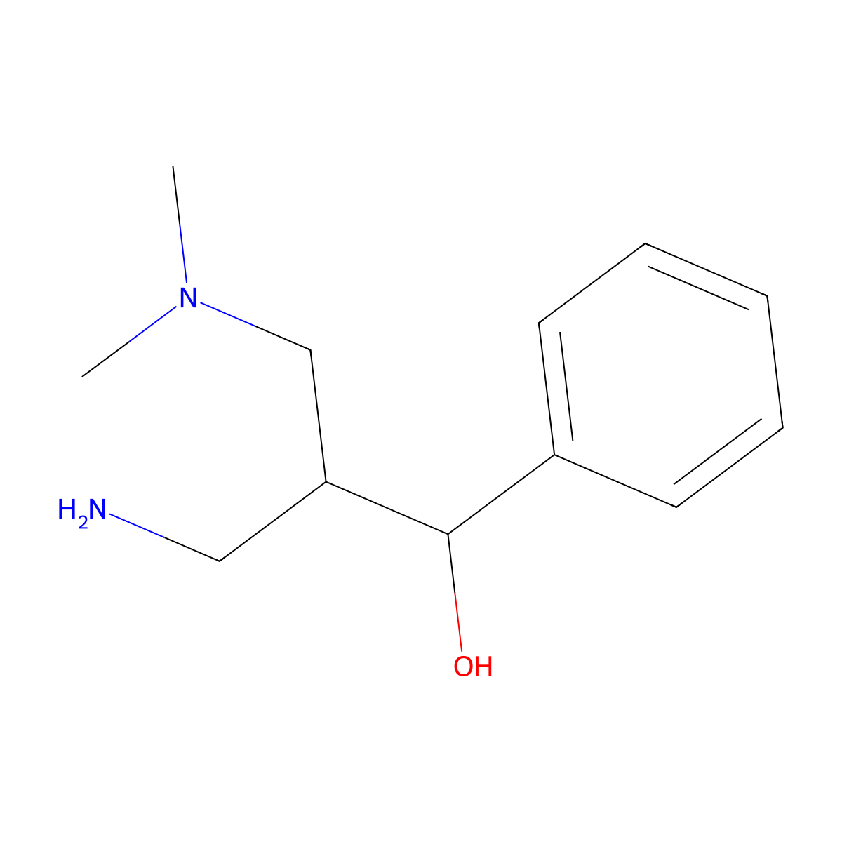 3-Amino-2-[(dimethylamino)methyl]-1-phenylpropan-1-ol molecular structure, CAS 1087784-24-4