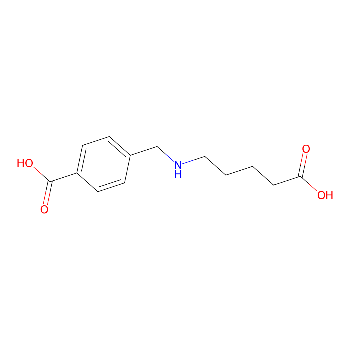 4-{[(4-Carboxybutyl)amino]methyl}benzoic acid molecular structure, CAS 1087784-29-9