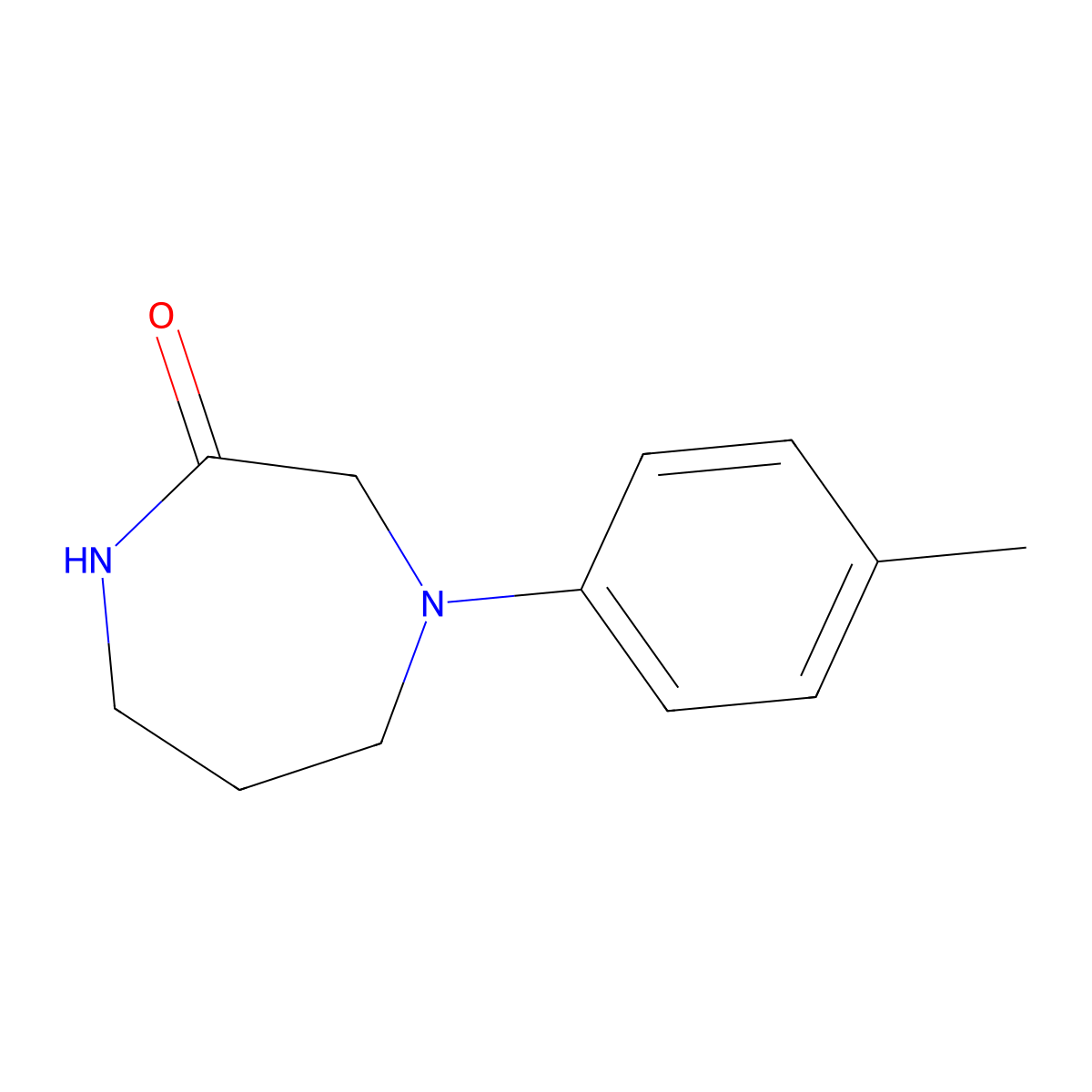 4-(4-Methylphenyl)-1,4-diazepan-2-one molecular structure, CAS 1087784-39-1