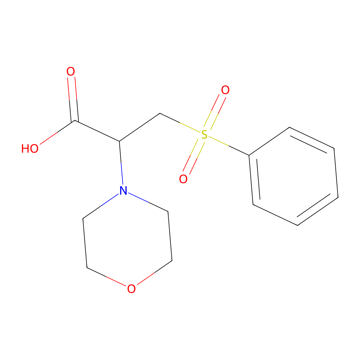 3-(Benzenesulfonyl)-2-(morpholin-4-yl)propanoic acid molecular structure, CAS 1087784-41-5
