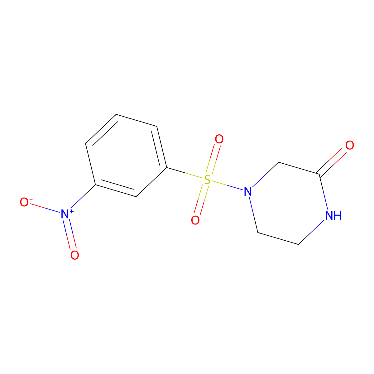 4-(3-Nitrobenzenesulfonyl)piperazin-2-one molecular structure, CAS 1087784-42-6