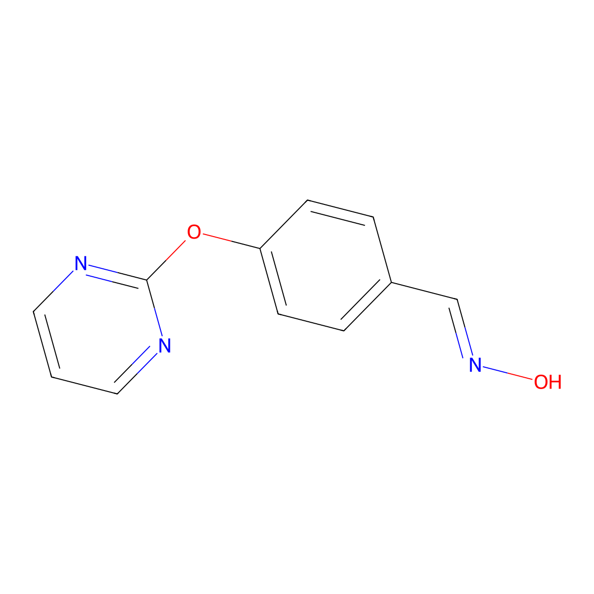 N-{[4-(pyrimidin-2-yloxy)phenyl]methylidene}hydroxylamine molecular structure, CAS 1087784-44-8