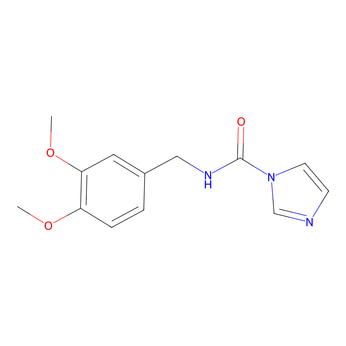 N-[(3,4-dimethoxyphenyl)methyl]-1H-imidazole-1-carboxamide molecular structure, CAS 1087784-46-0