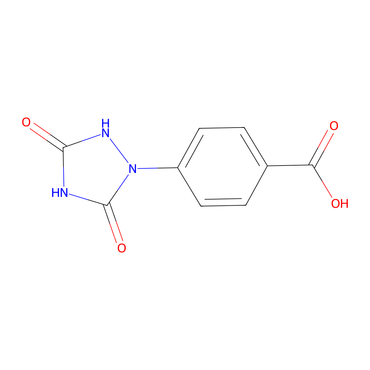 4-(3,5-Dioxo-1,2,4-triazolidin-1-yl)benzoic acid molecular structure, CAS 1087784-49-3