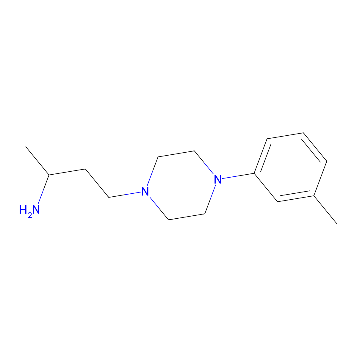 4-[4-(3-Methylphenyl)piperazin-1-yl]butan-2-amine molecular structure, CAS 1087784-53-9