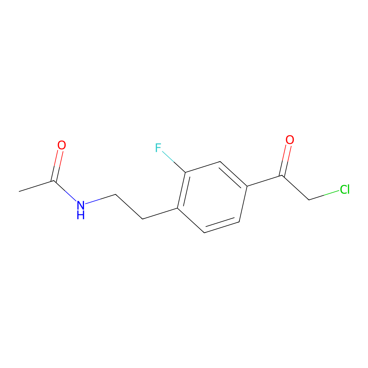 N-{2-[4-(chloroacetyl)-2-fluorophenyl]ethyl}acetamide molecular structure, CAS 1087784-55-1