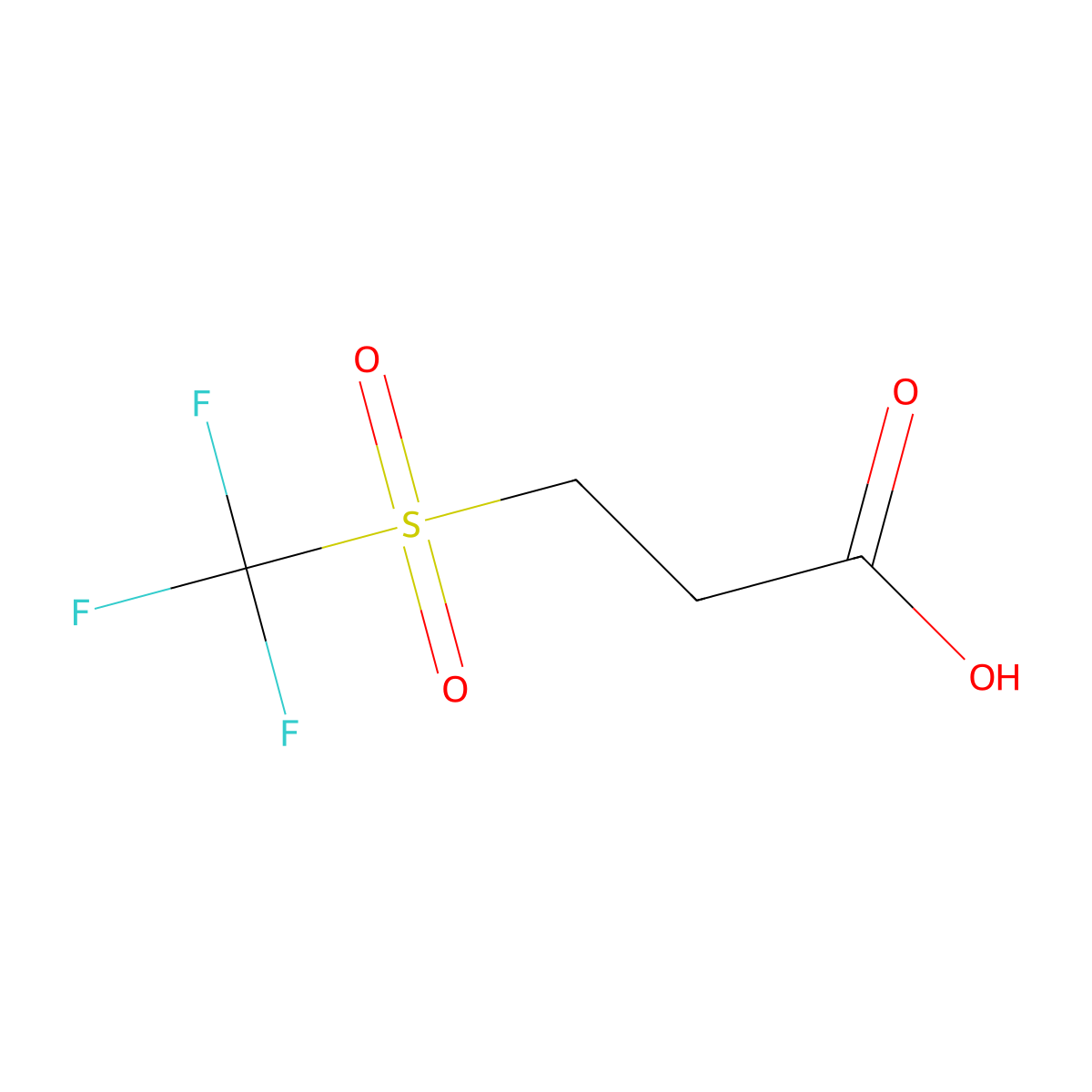 3-Trifluoromethanesulfonylpropanoic acid molecular structure, CAS 1087784-56-2
