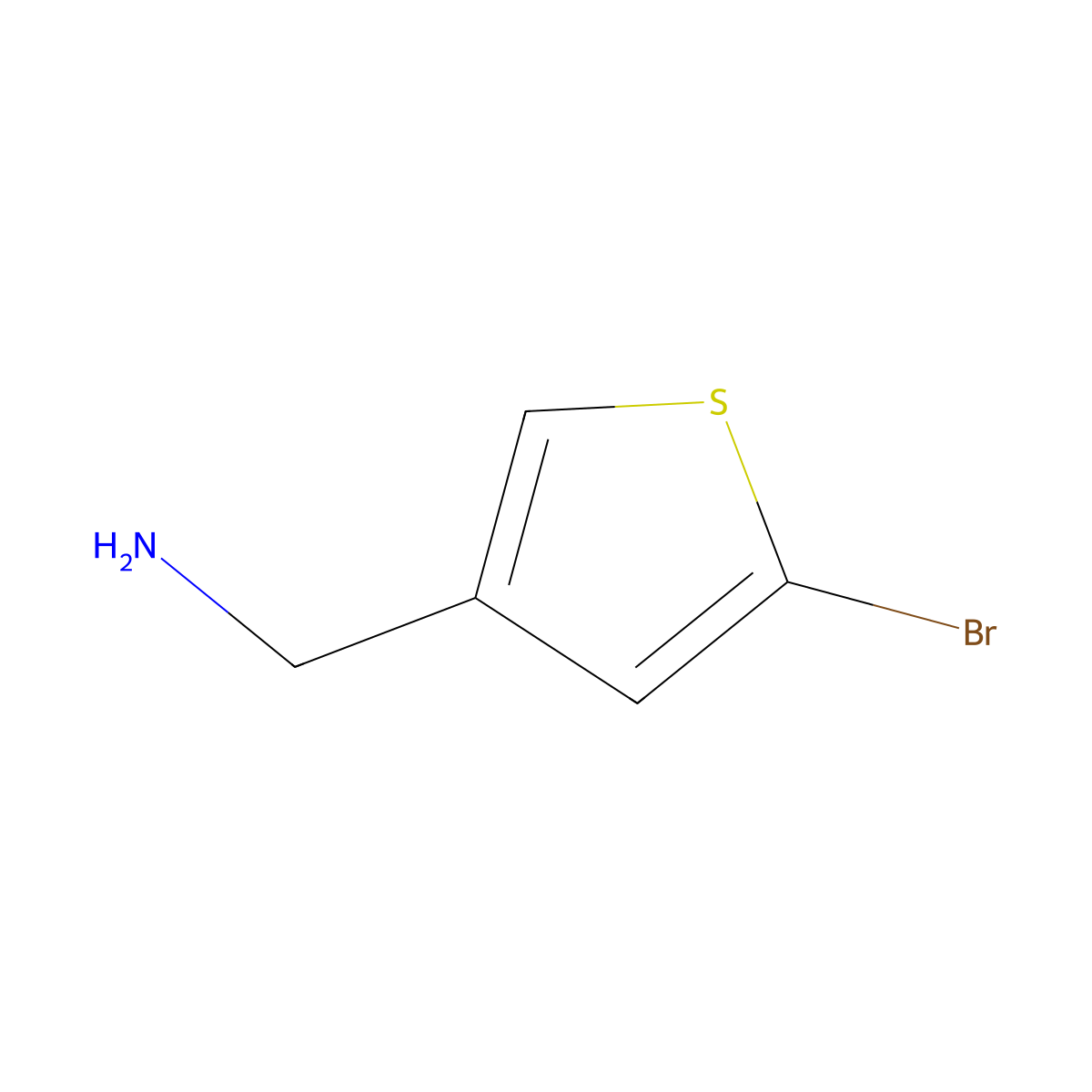 (5-Bromothiophen-3-YL)methanamine molecular structure, CAS 1087784-61-9
