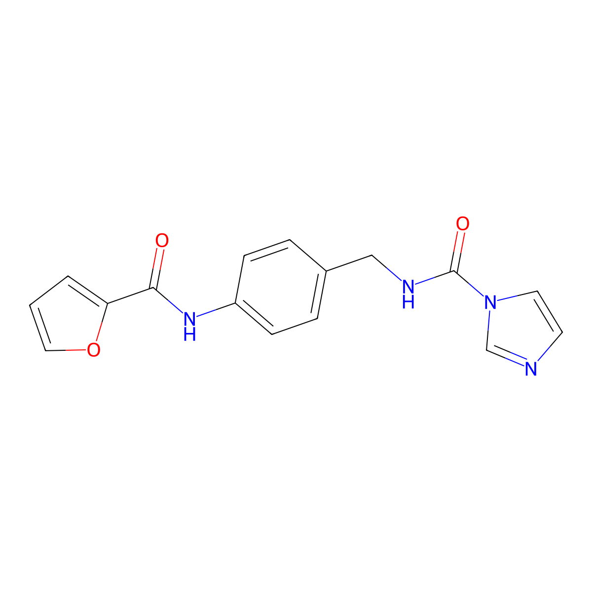 N-{[4-(furan-2-amido)phenyl]methyl}-1H-imidazole-1-carboxamide molecular structure, CAS 1087784-67-5