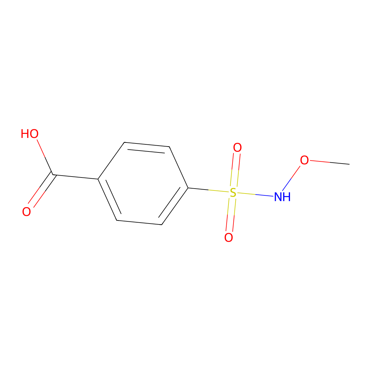 4-(Methoxysulfamoyl)benzoic acid molecular structure, CAS 1087784-72-2