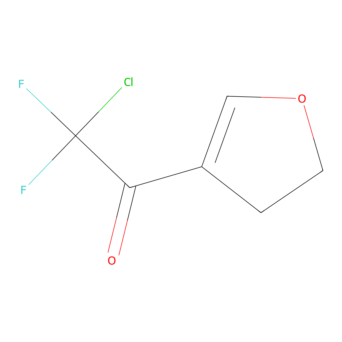 2-Chloro-1-(4,5-dihydro-3-furanyl)-2,2-difluoroethanone molecular structure, CAS 1087784-77-7