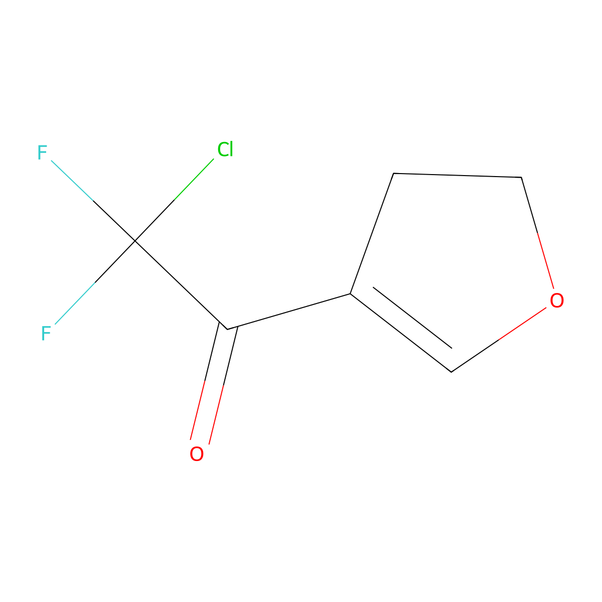 2-Chloro-1-(4,5-dihydro-3-furanyl)-2,2-difluoroethanone molecular structure, CAS 1087784-77-7