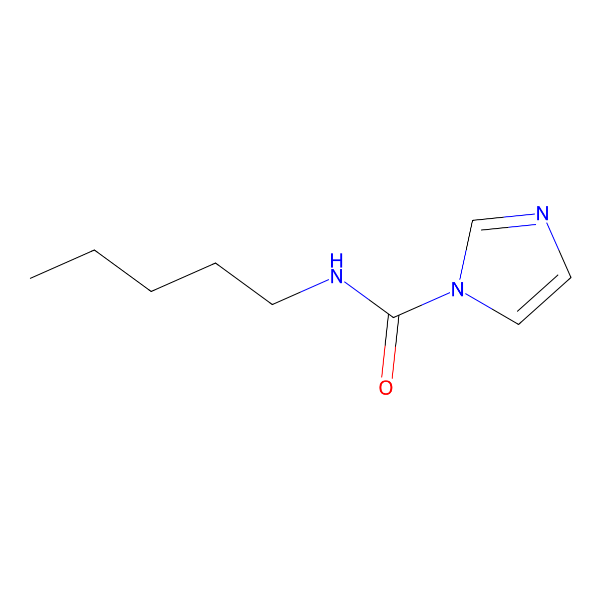 N-pentyl-1H-imidazole-1-carboxamide molecular structure, CAS 1087784-79-9