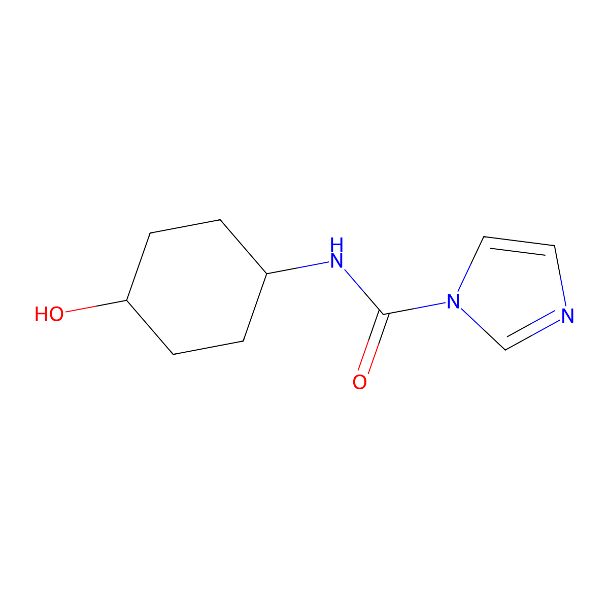 N-(4-hydroxycyclohexyl)-1H-imidazole-1-carboxamide molecular structure, CAS 1087788-28-0