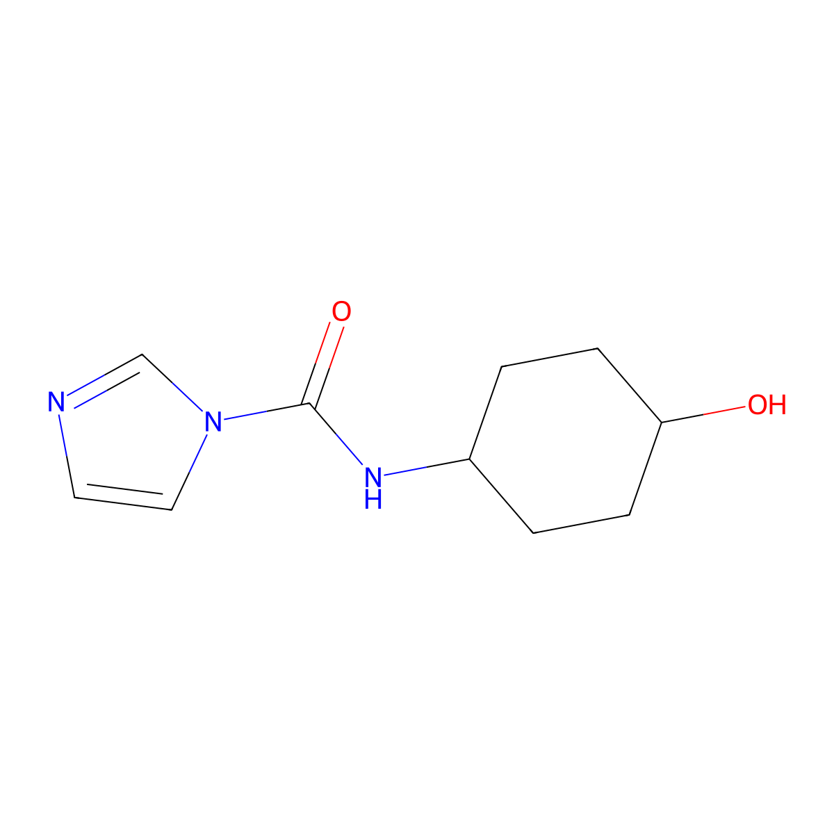 N-(4-hydroxycyclohexyl)-1H-imidazole-1-carboxamide molecular structure, CAS 1087788-28-0