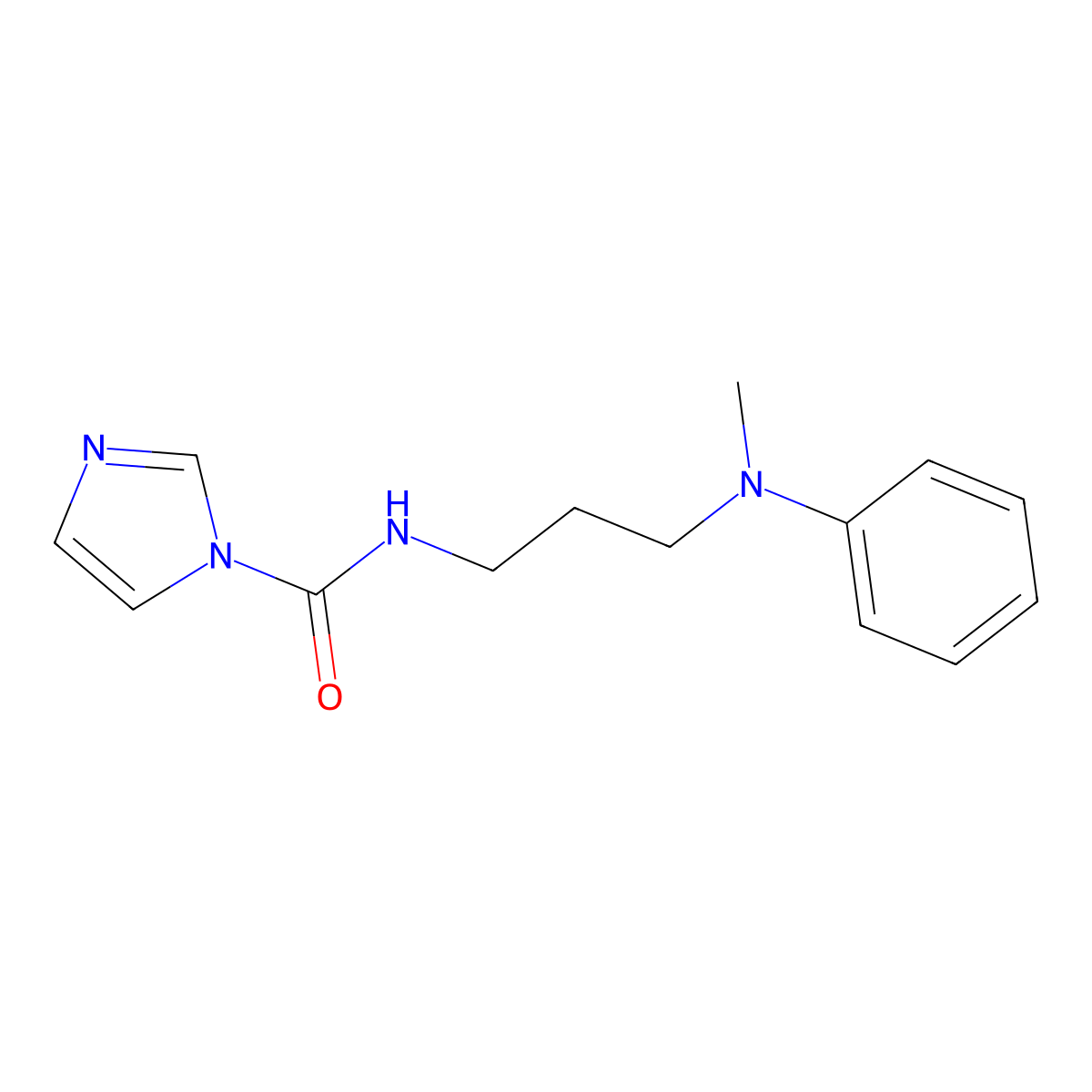 N-{3-[methyl(phenyl)amino]propyl}-1H-imidazole-1-carboxamide molecular structure, CAS 1087788-38-2