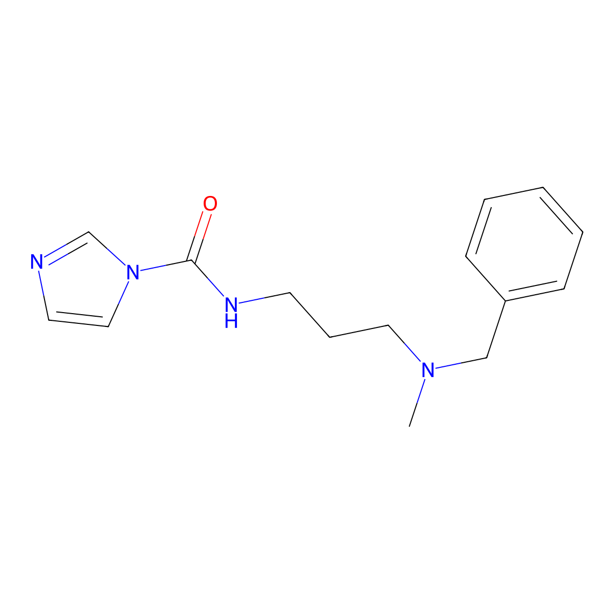 N-{3-[benzyl(methyl)amino]propyl}-1H-imidazole-1-carboxamide molecular structure, CAS 1087788-39-3