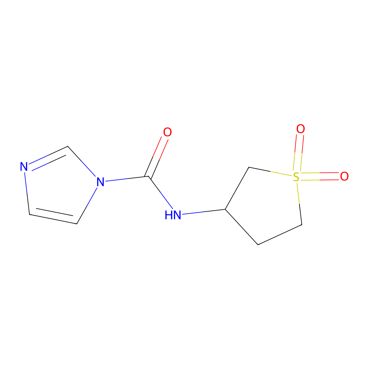 N-(1,1-Dioxo-1lambda6-thiolan-3-yl)-1H-imidazole-1-carboxamide molecular structure, CAS 1087788-44-0