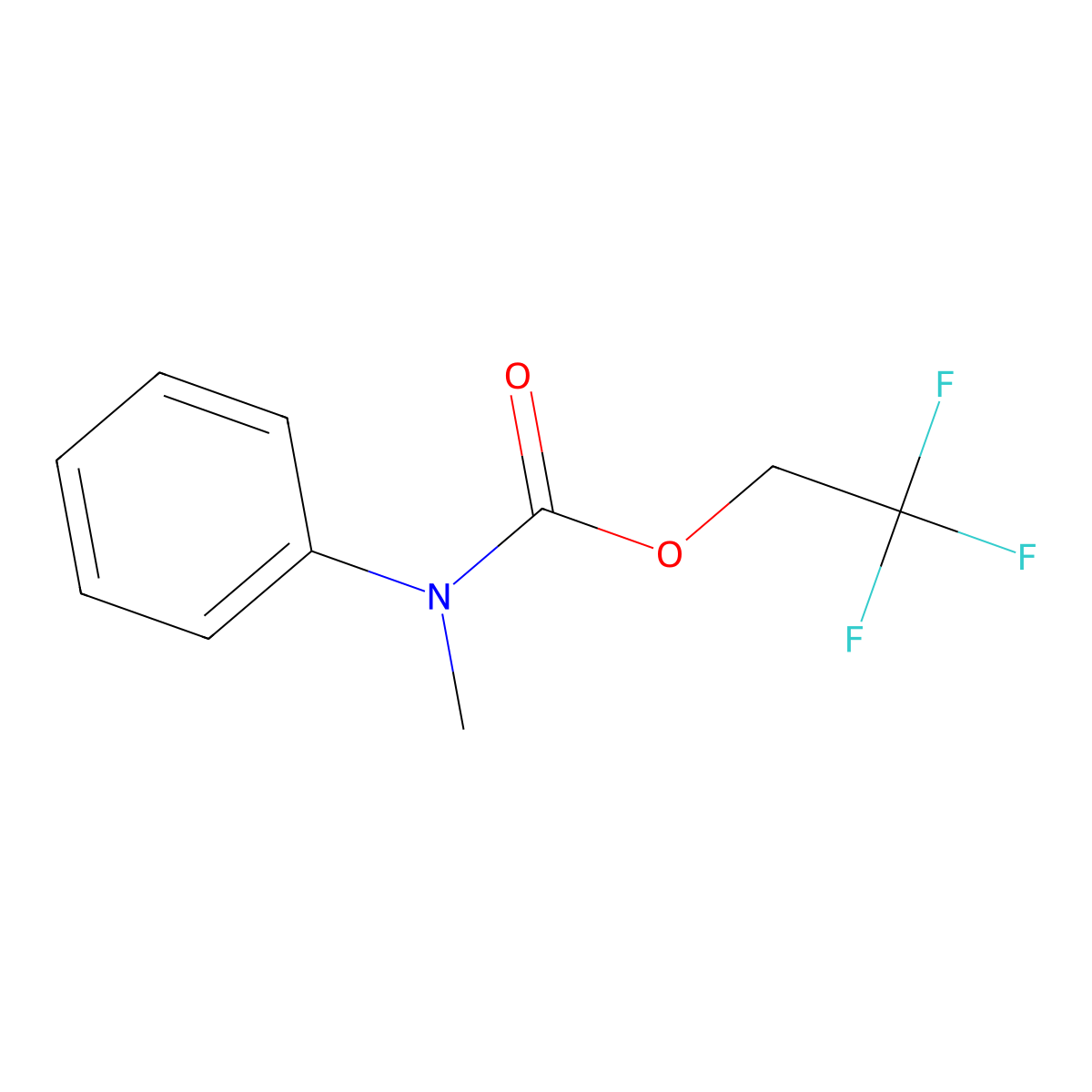 2,2,2-trifluoroethyl N-methyl-N-phenylcarbamate molecular structure, CAS 1087788-46-2