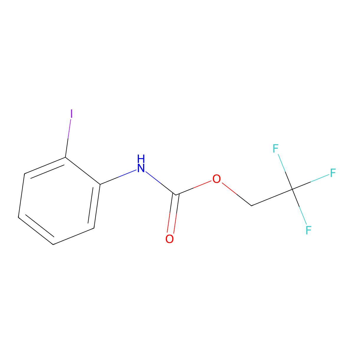 2,2,2-trifluoroethyl N-(2-iodophenyl)carbamate molecular structure, CAS 1087788-49-5